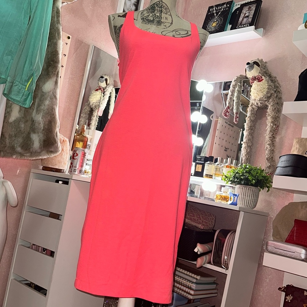 NWT bright coral tank dress